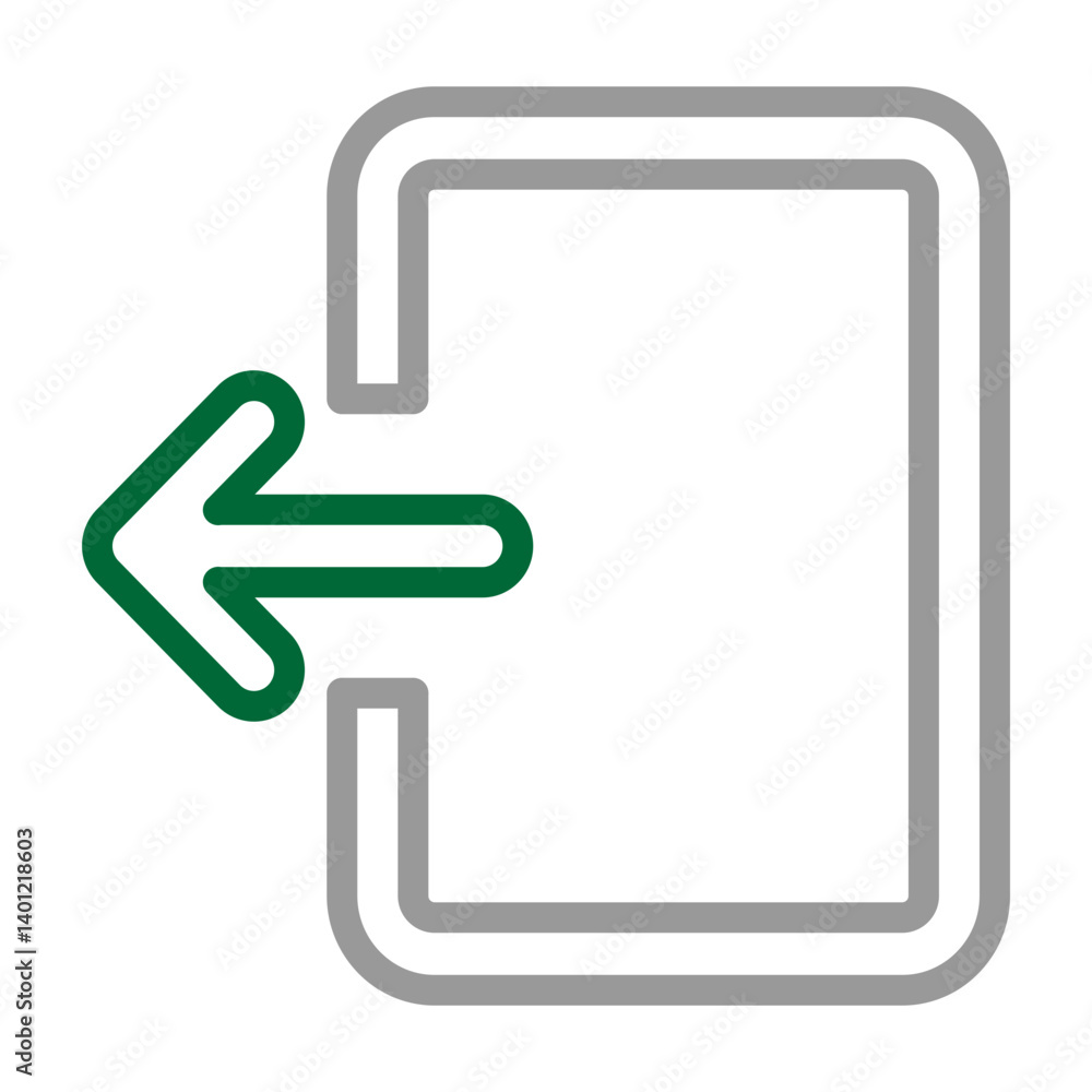 Logout Vector Line Dark Green Grey Icon Design Logout Vector Line Dark Green Grey Icon Design