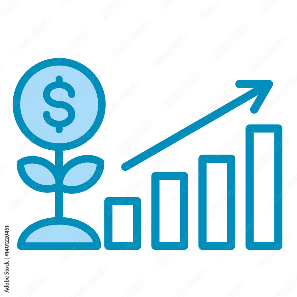 Financial Growth Icon Element For Design Financial Growth Icon Element For Design