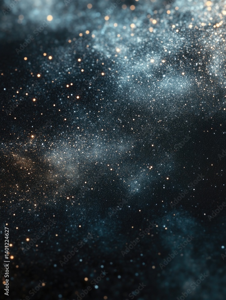 Obraz premium Black starry night sky