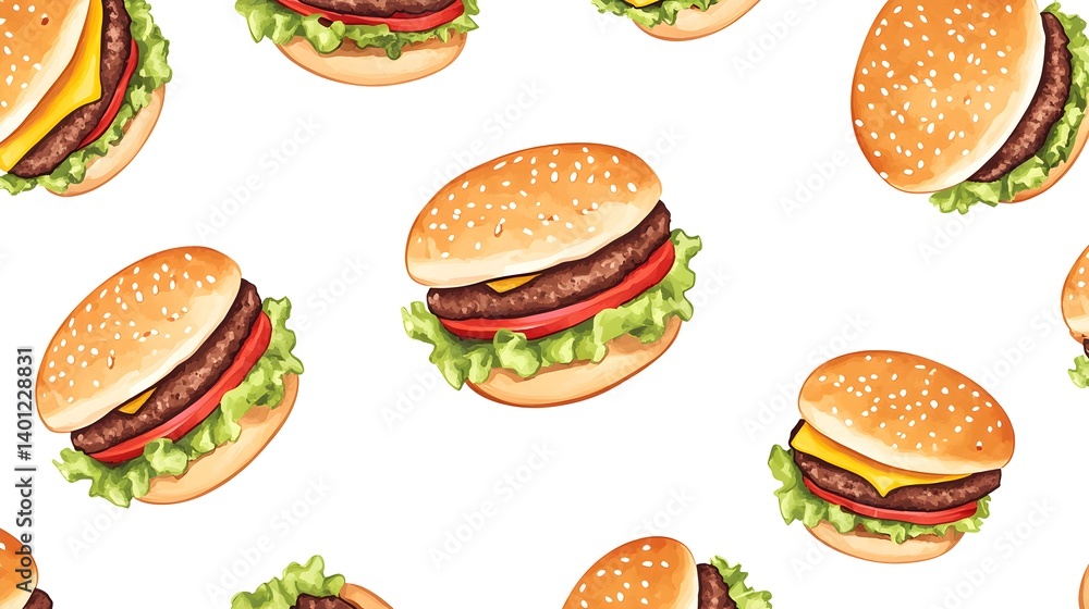 Classic hamburger isolated on a white background Classic hamburger isolated on a white background