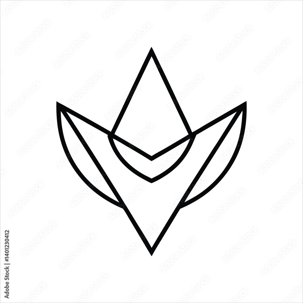 Fototapeta premium Modern Minimal Logo Black and White Vector Line Illustration