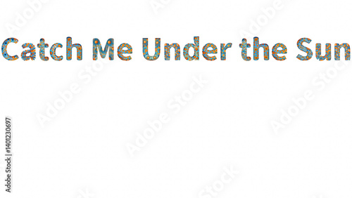 catch me under the sun - text on transparent background
