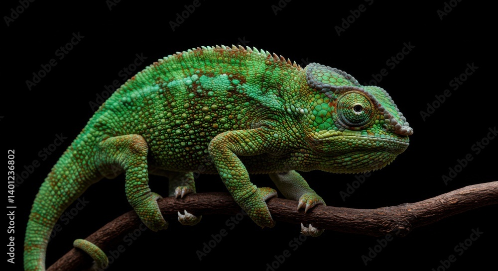Chameleon Close-Up: Vibrant Skin Shifting Colors Chameleon Close-Up: Vibrant Skin Shifting Colors