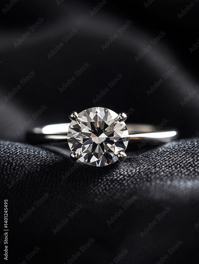 Diamond Ring on Black Cloth Diamond Ring on Black Cloth