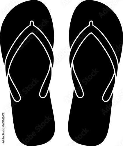 flip flop icon vector
