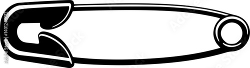 safety pin logo icon design vector
