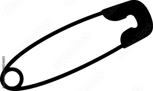 safety pin logo icon design vector
