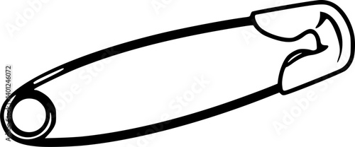 safety pin logo icon design vector
