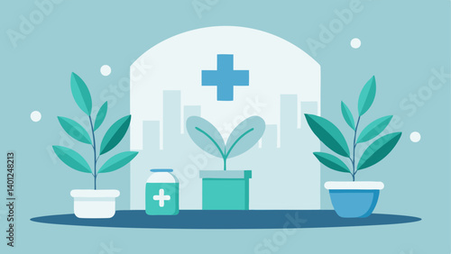 Relaxed Consultation Setting A serene clinic atmosphere with plants and soft lighting reflecting a calm environment conducive to discussing personal health.