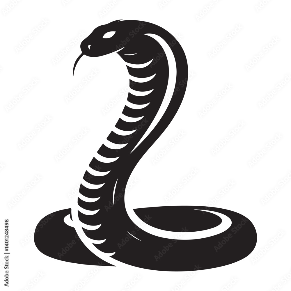 Fototapeta premium Majestic Cobra Snake Illustration Vector Image A Symbol of Power