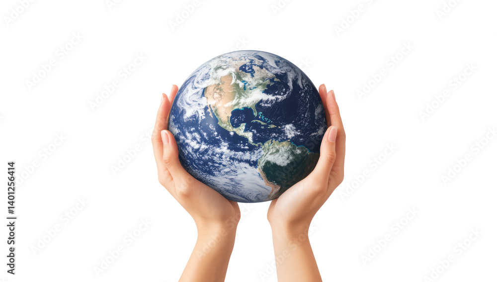 Hands holding Earth globe concept planet care world conservation environment protection Hands holding Earth globe concept planet care world conservation environment protection