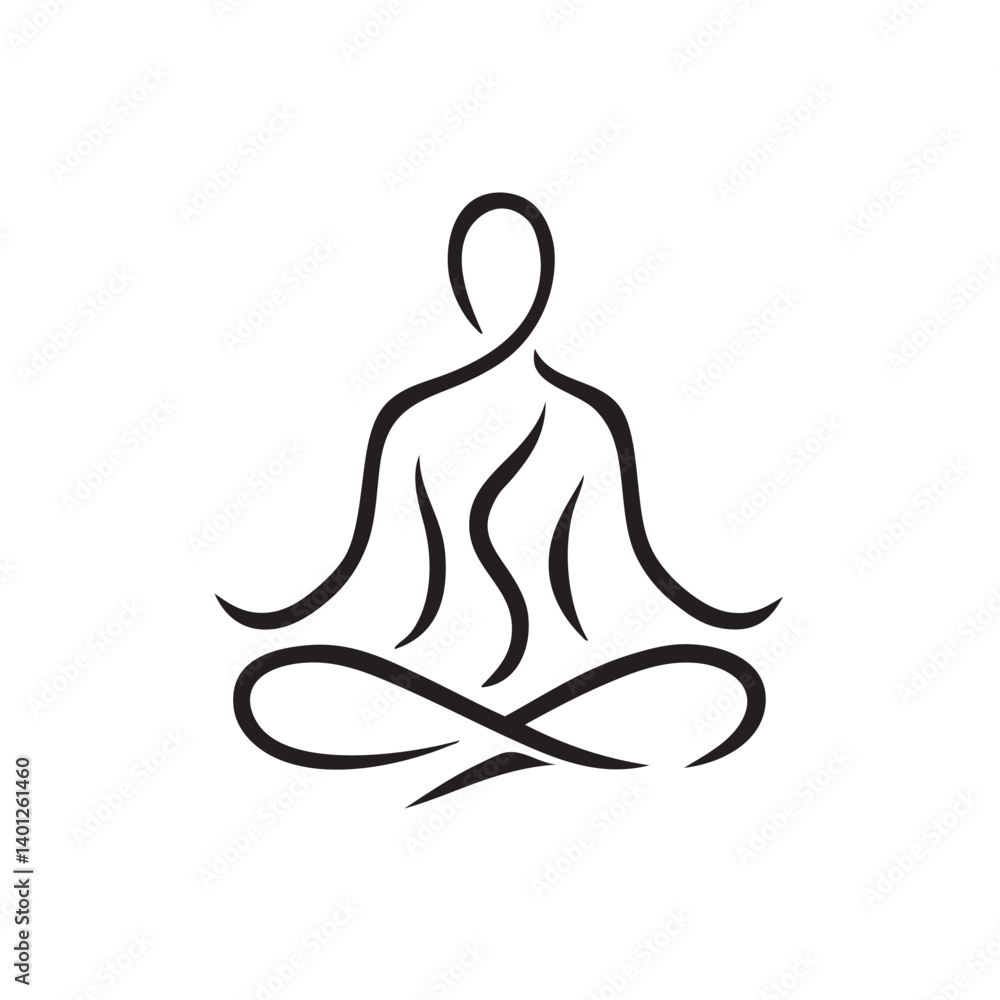abstract yoga silhouette vector abstract yoga silhouette vector