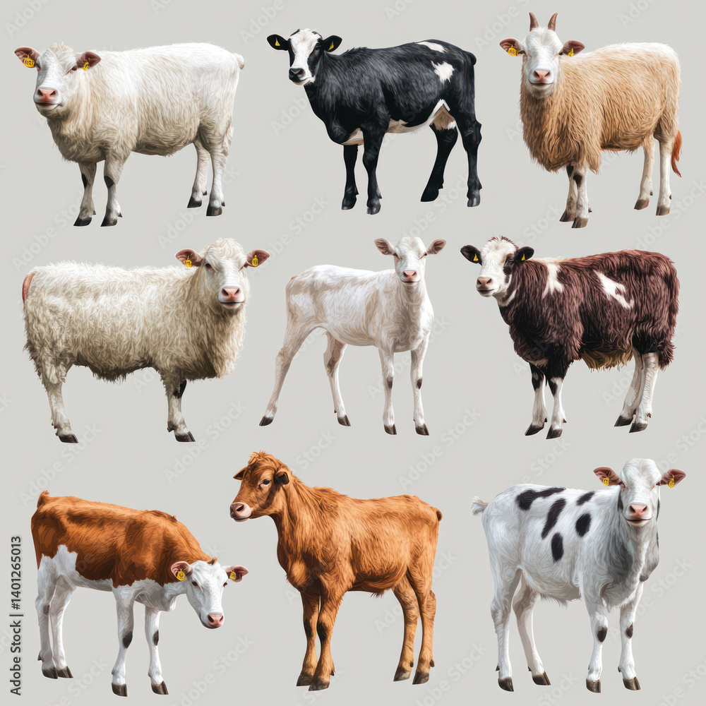Obraz premium sheep and goat