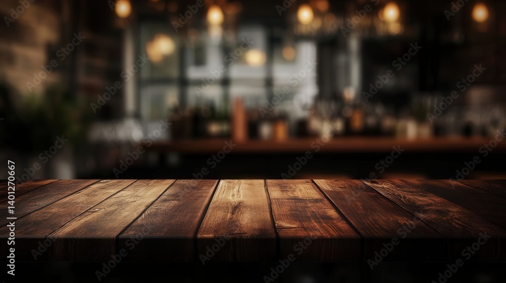 Empty wooden table top with blurred kitchen interior in the background, ideal for product display mockups. Features a modern rustic kitchen counter with natural window light. Empty wooden table top with blurred kitchen interior in the background, ideal for product display mockups. Features a modern rustic kitchen counter with natural window light.