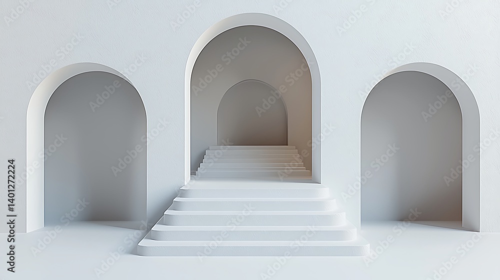 Modern Minimalist Archway Staircase Interior Design Modern Minimalist Archway Staircase Interior Design
