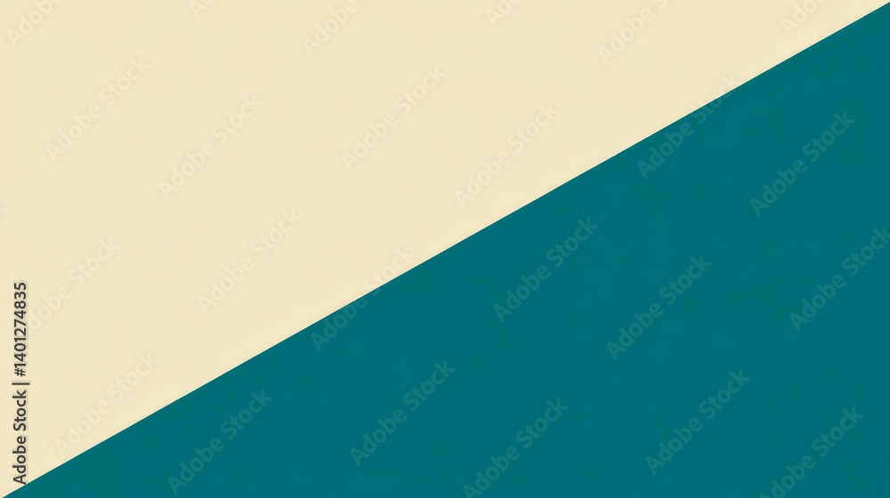 Abstract Bold Diagonal Stripe Teal Cream Abstract Bold Diagonal Stripe Teal Cream