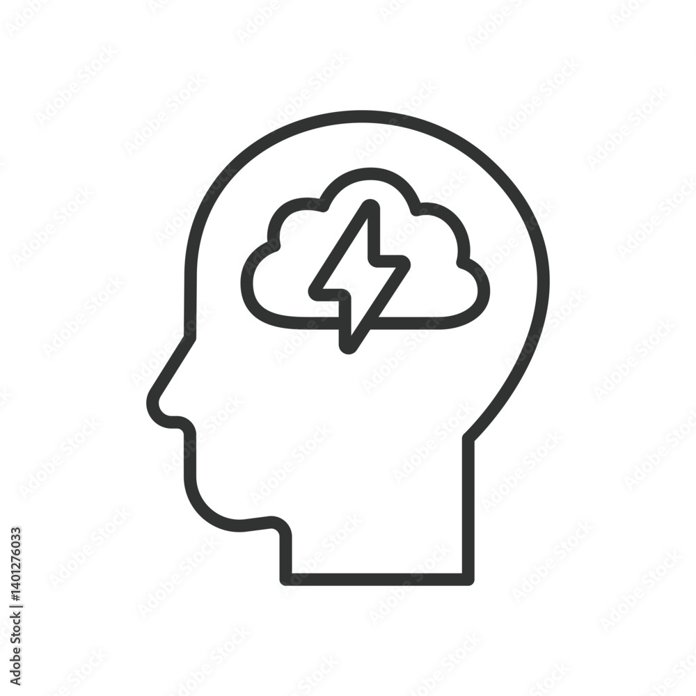 Anxiety, icon in line design. Anxiety, stress, nervous, worry, fear, mental health, panic on white background vector. Anxiety, editable stroke icon Anxiety, icon in line design. Anxiety, stress, nervous, worry, fear, mental health, panic on white background vector. Anxiety, editable stroke icon