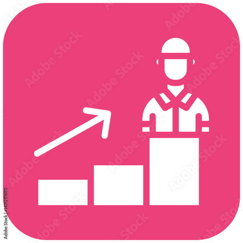 Person Climbing Stairs Icon