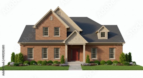 Wallpaper Mural 3D model of house isolated on white background - house inspiration Torontodigital.ca