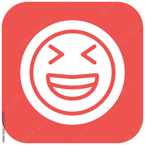 Grinning Squinting Face Icon