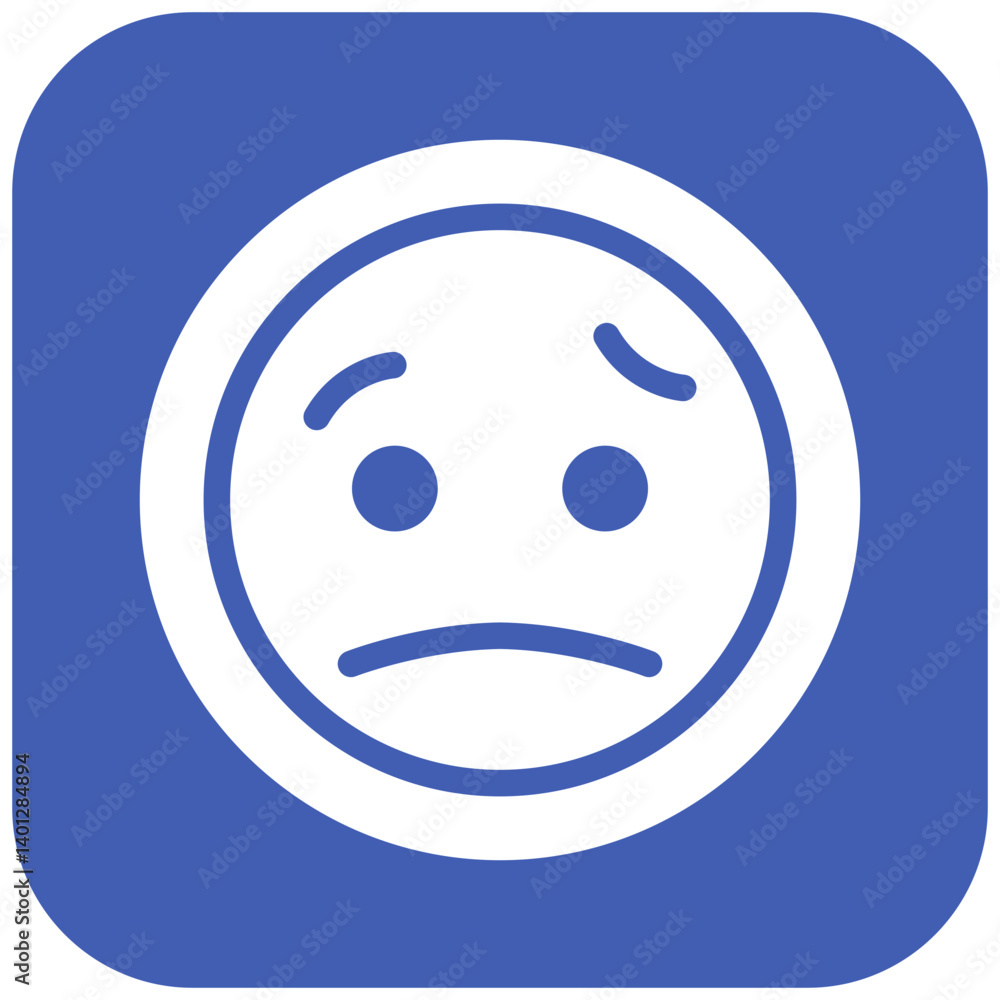 Fototapeta premium Face with Raised Eyebrow Icon