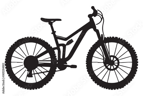 Mountain Bike Adventure A Silhouette Illustration for Outdoor Enthusiasts