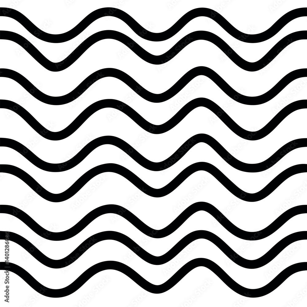 This image showcases six variations of a repeating wavy pattern. This image showcases six variations of a repeating wavy pattern.