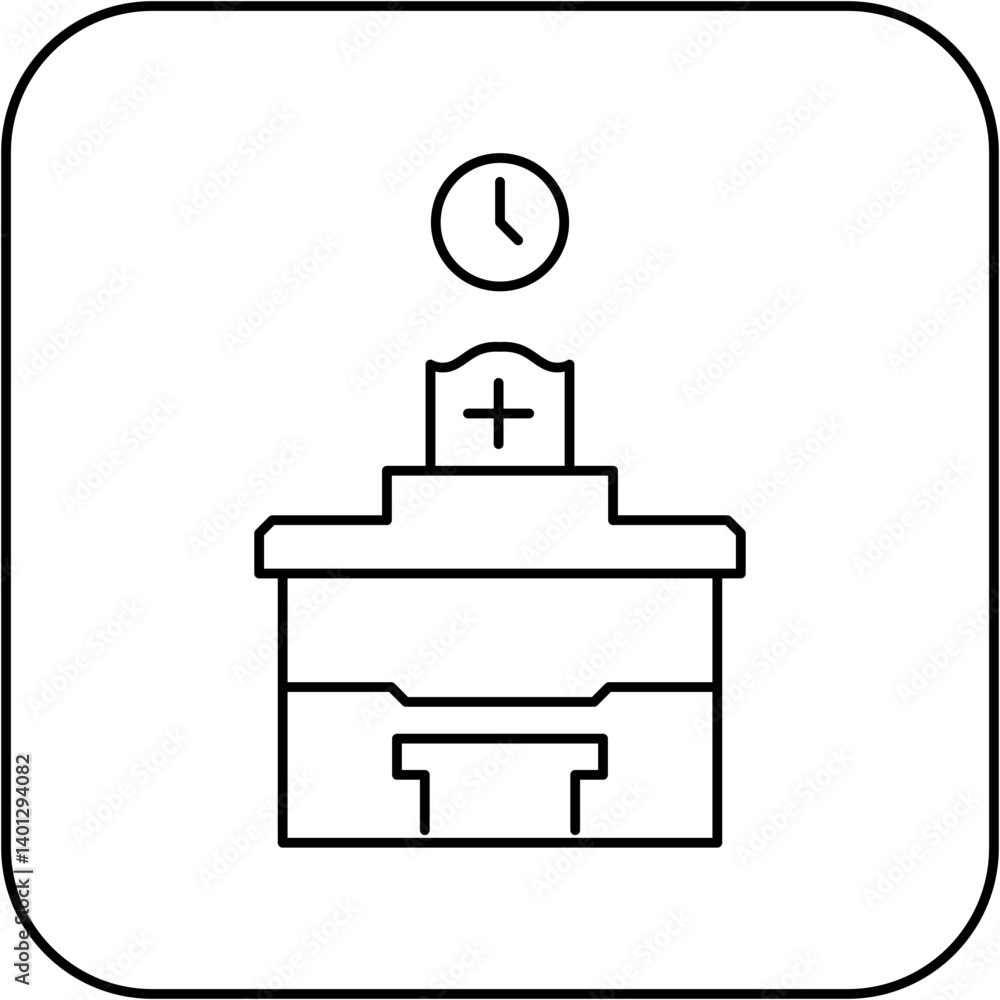 hospital clock icon design hospital clock icon design
