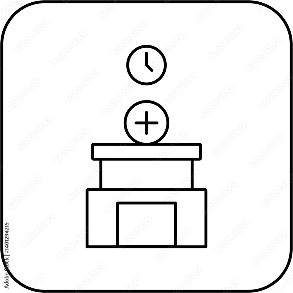 hospital clock icon design hospital clock icon design