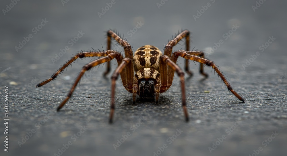 Close Up Spider Isolated on White - A detailed close-up of a spider, showcasing its intricate body patterns and eight legs. The symbolizes nature, detail, macro , wildlife, and creepy crawlies Close Up Spider Isolated on White - A detailed close-up of a spider, showcasing its intricate body patterns and eight legs. The symbolizes nature, detail, macro , wildlife, and creepy crawlies
