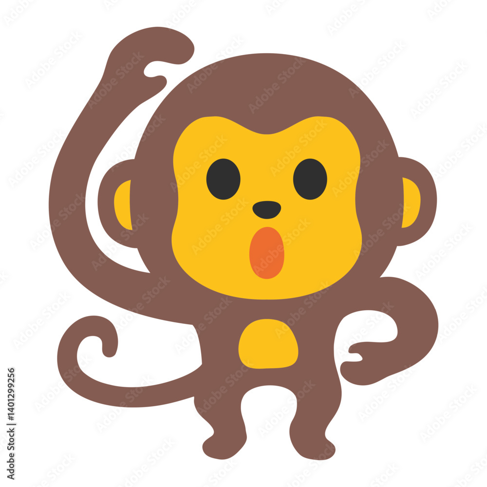Monkey, clipart, isolated on white background Monkey, clipart, isolated on white background