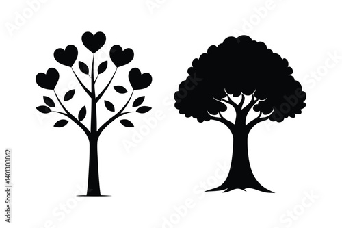 Tree silhouette vector  illustration