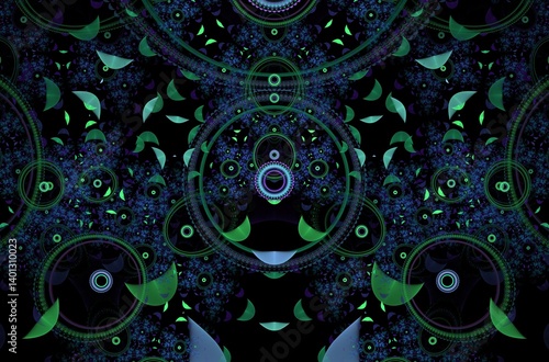 Abstract fractal 3d circle image