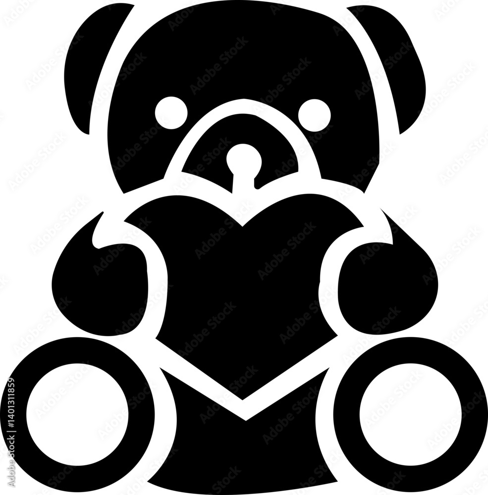 Christmas Cute teddy bear Black silhouette, toy, baby Christmas Cute teddy bear Black silhouette, toy, baby