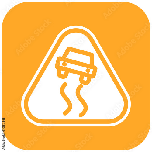 Slippery Road Icon