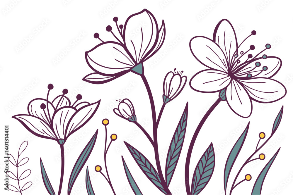 flower vector set flower vector set