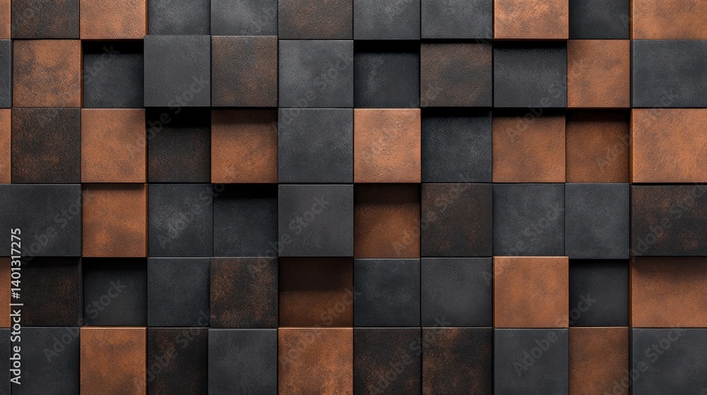 A detailed view of ceramic 3D elevation tiles, creating a seamless pattern for a chic and modern home design.