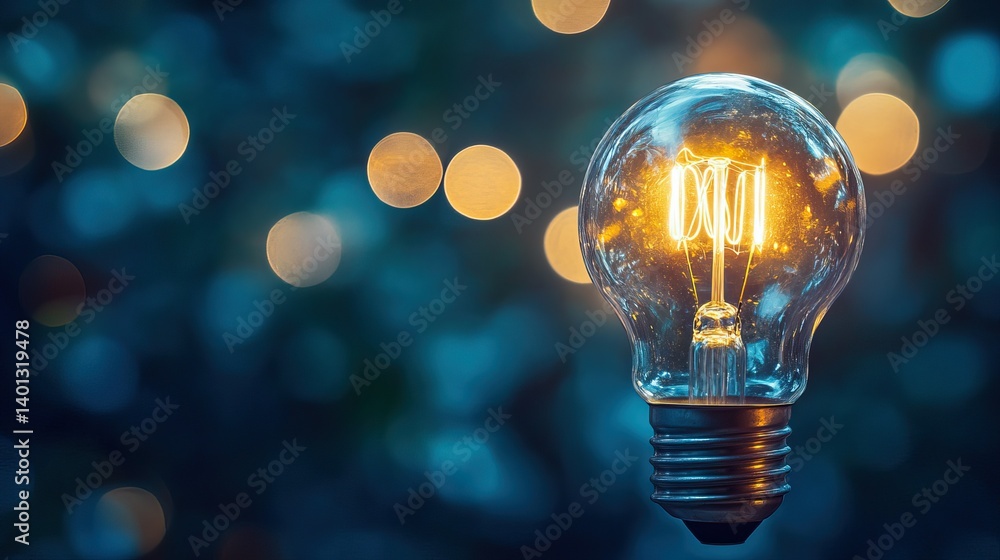 A single incandescent light bulb glows brightly against a dark background, symbolizing innovation, inspiration, and ideas. A single incandescent light bulb glows brightly against a dark background, symbolizing innovation, inspiration, and ideas.