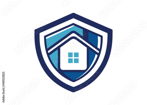 Symbol of home security padlock home logo design