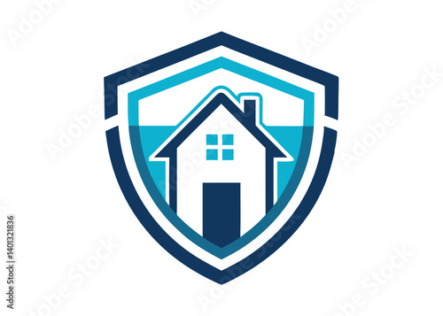 Symbol of home security padlock home logo design