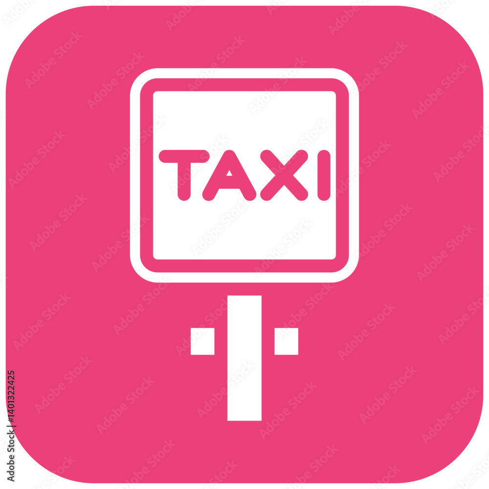 Taxi Stop Vector Icon Taxi Stop Vector Icon