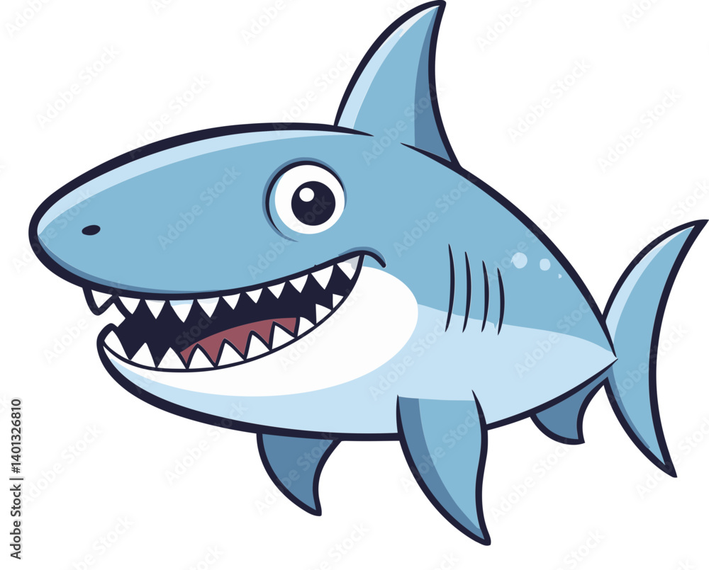 of Swimming Shark Shark with Big Mouth Design of Swimming Shark Shark with Big Mouth Design