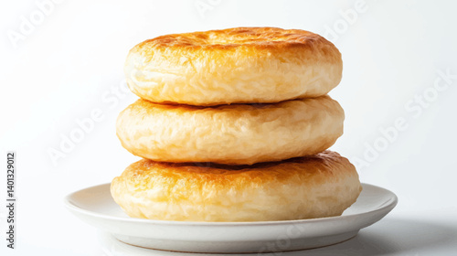 Pão de queijo Typical Brazilian food, isolated on white background