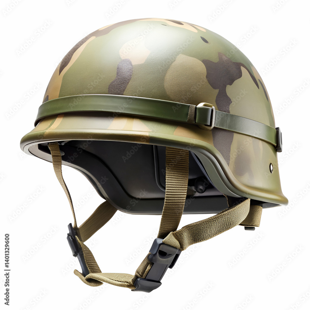 Naklejka premium military helmet isolated on white
