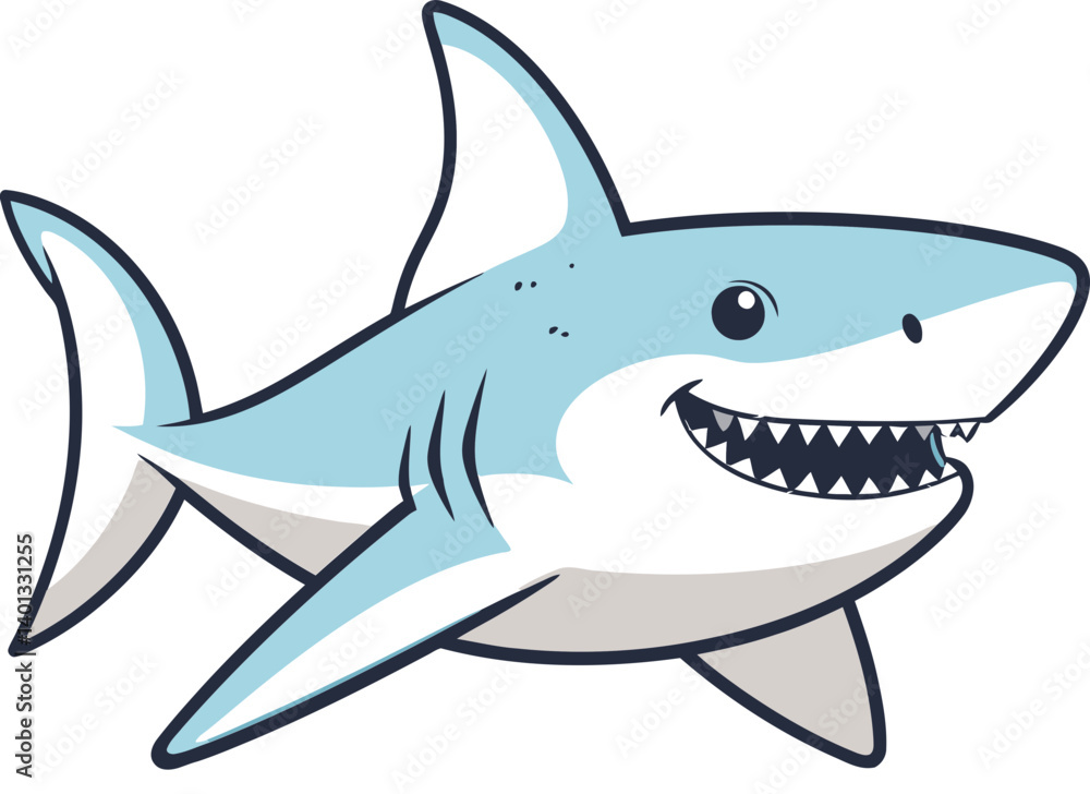 Obraz premium Shark for Animal Lovers Shark in Water with Water Splashes