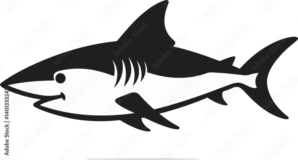 Obraz premium Shark with Fins and Teeth Shark with Full Exposure and Teeth