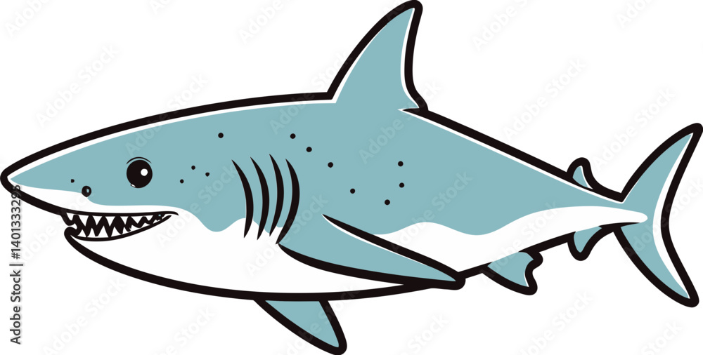 Fototapeta premium Shark for Marine Education Logo Shark Design for Adventure Enthusiasts