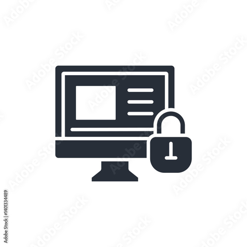 secure web icon collection .design style with background
