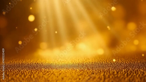 Elegant 4K Flow of Golden Particles Evoking Oscar-Level Luxury