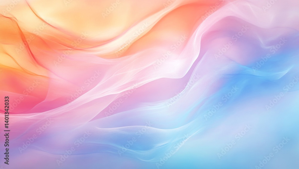 Abstract pastel flowing fabrics, soft colors, dreamy background Abstract pastel flowing fabrics, soft colors, dreamy background
